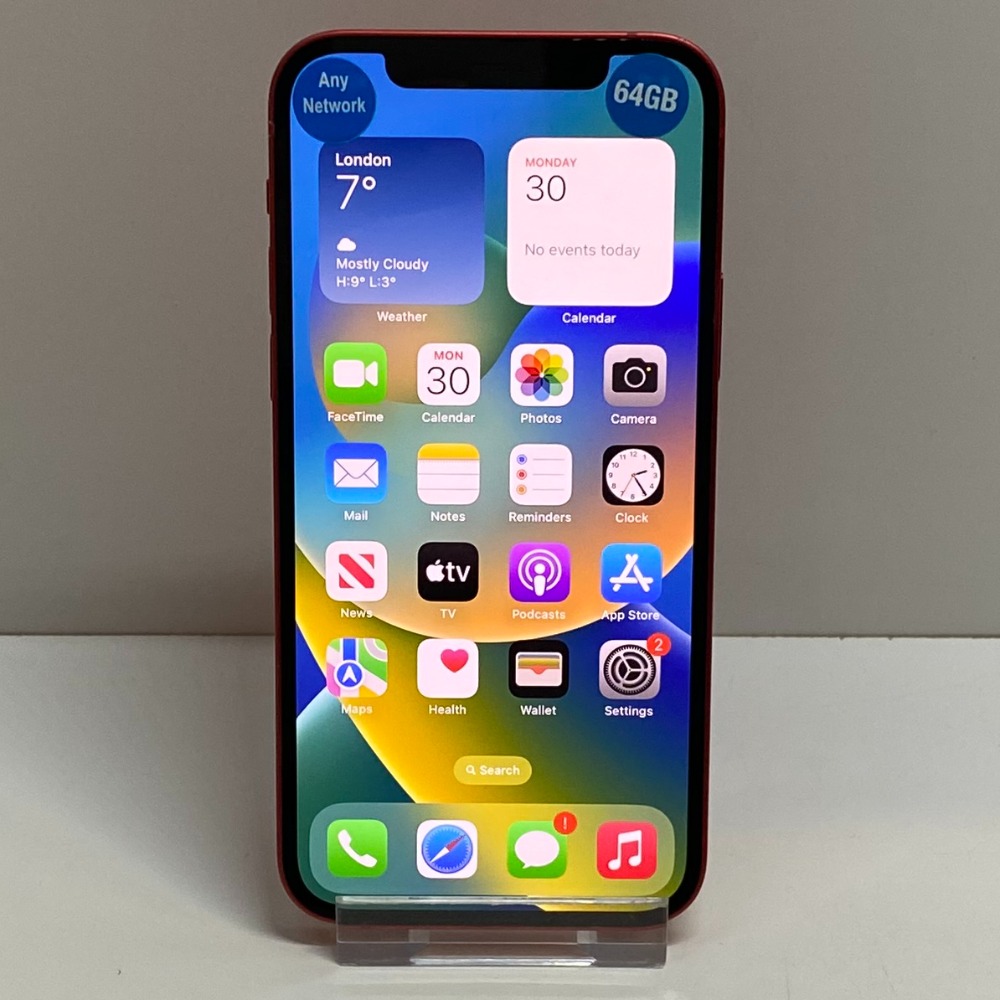 Pre-owned Apple iPhone 12 Unlocked Model A2403 64GB in Red - Own4Less